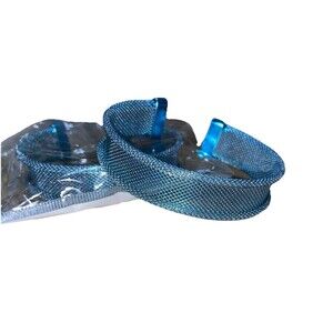 Mermaid Blue Mesh 1/2” Cuff Bracelet